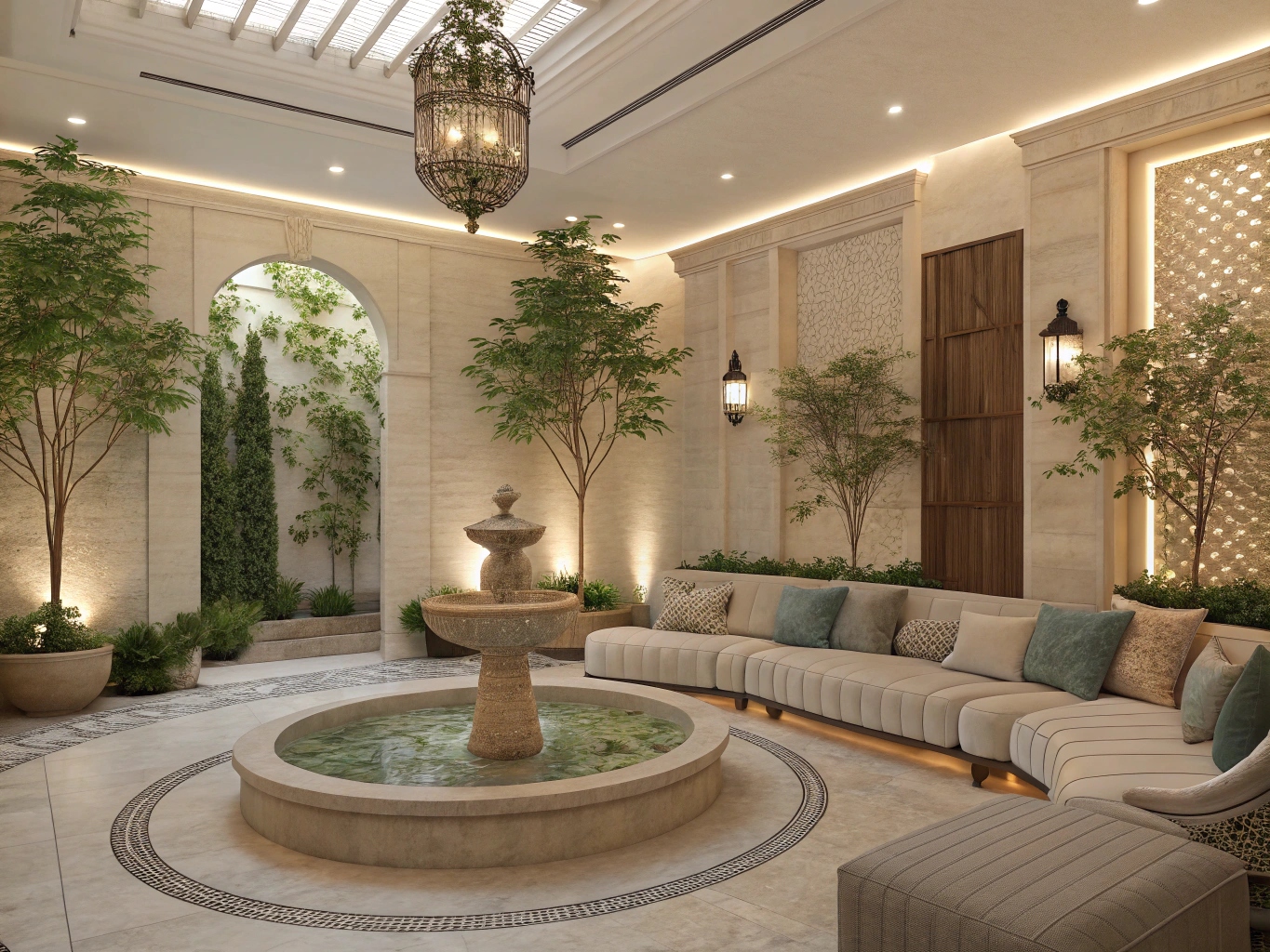 Ontspanningsruimte met comfortabele zitplaatsen en rustgevende sfeer