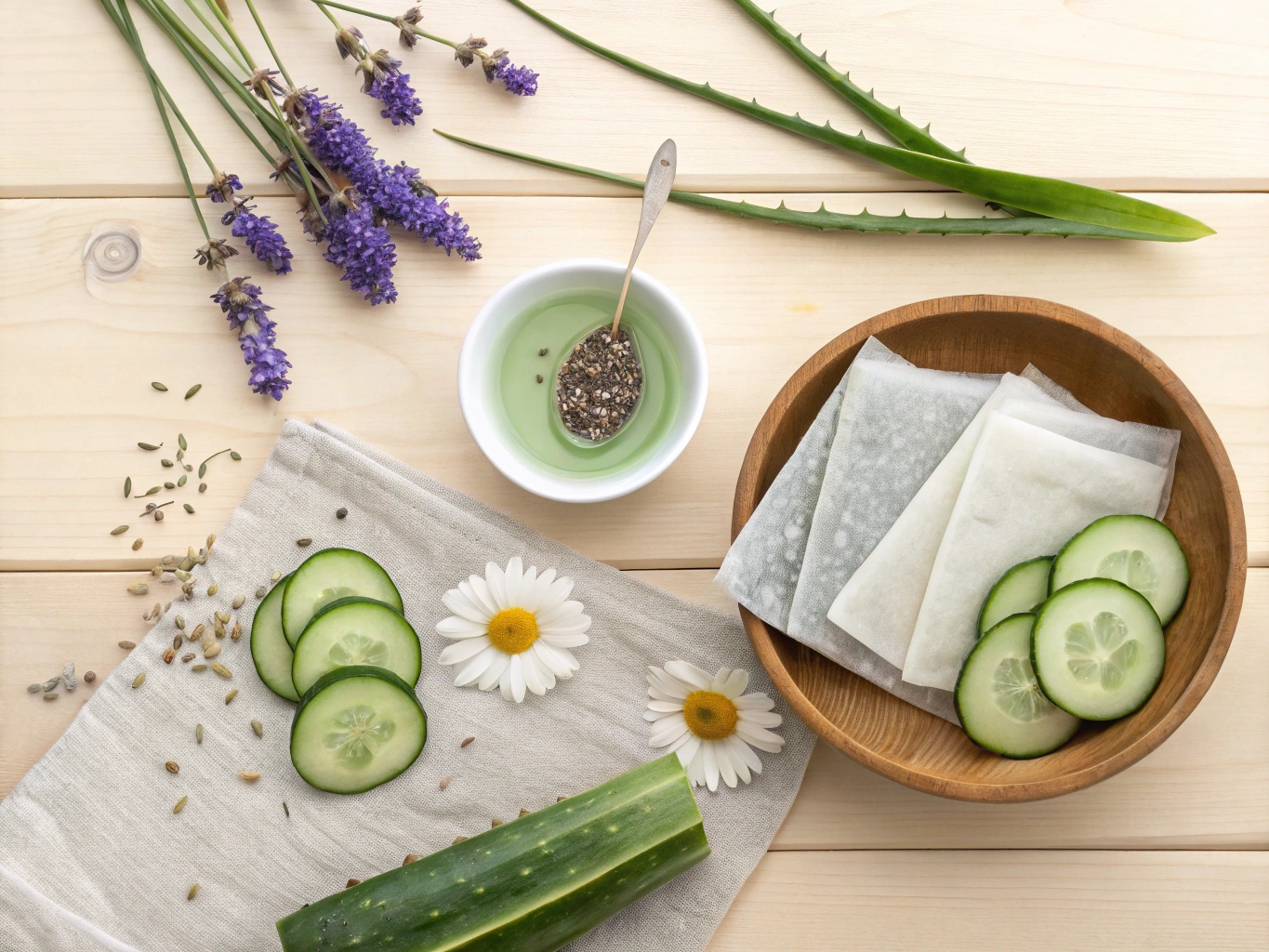 Biologische ingrediënten voor gezichtsbehandelingen